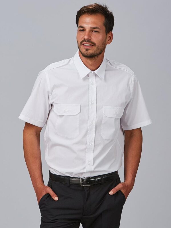 CAMISA UNISEX CHARRETERAS M/C ELASTAN