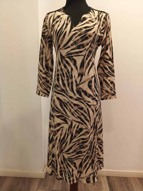 Vestido arena estampado animal print
