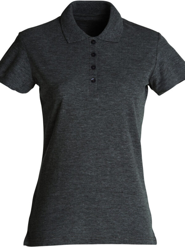 POLO  DE  ALGODON  MUJER GRIS OSCURO JASPEADO