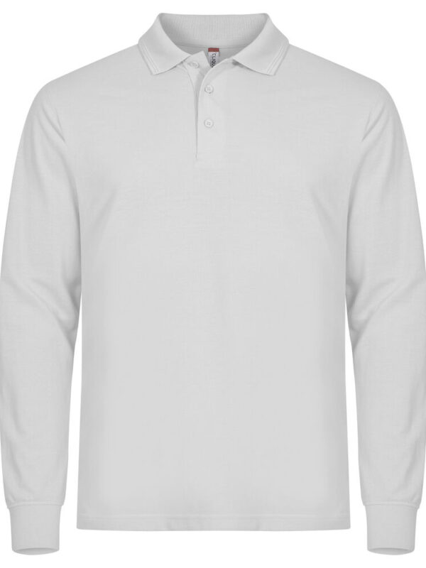 POLO  DE  ALGODON  MANGA LARGA BLANCO