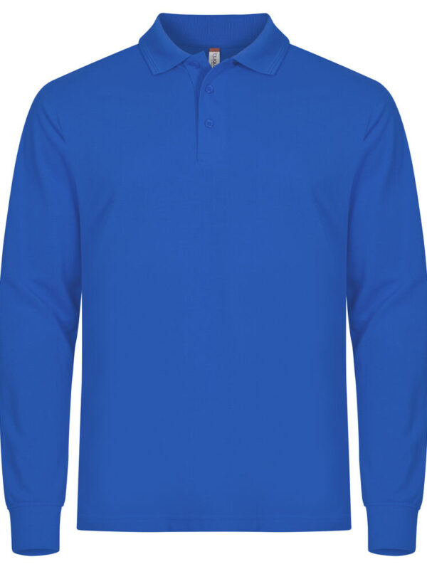 POLO  DE  ALGODON  MANGA LARGA AZUL CIAN