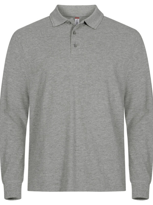 POLO  DE  ALGODON  MANGA LARGA GRIS