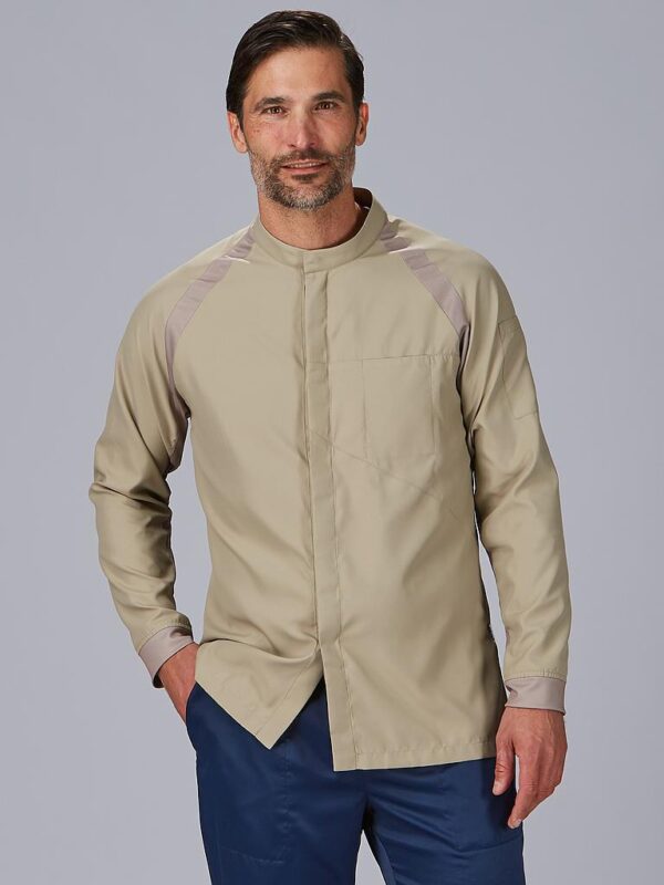 CHAQUETA COCINA UNISEX MANGA RANGLAN RUBIO BEIG