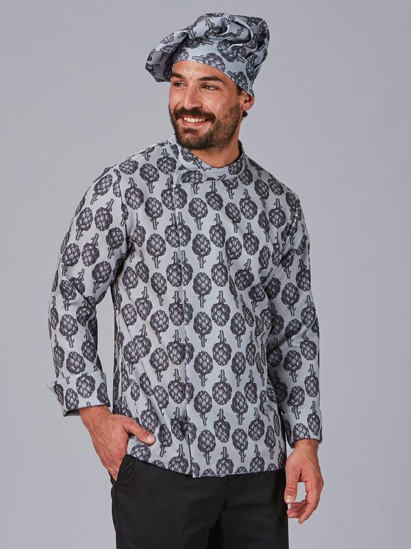 CHAQUETA COCINA UNISEX ESTAMPADA ALCACHOFA